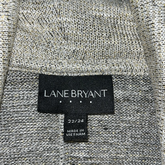 Lane Bryant cowl neck metallic long sleeve top - Picture 2 of 7